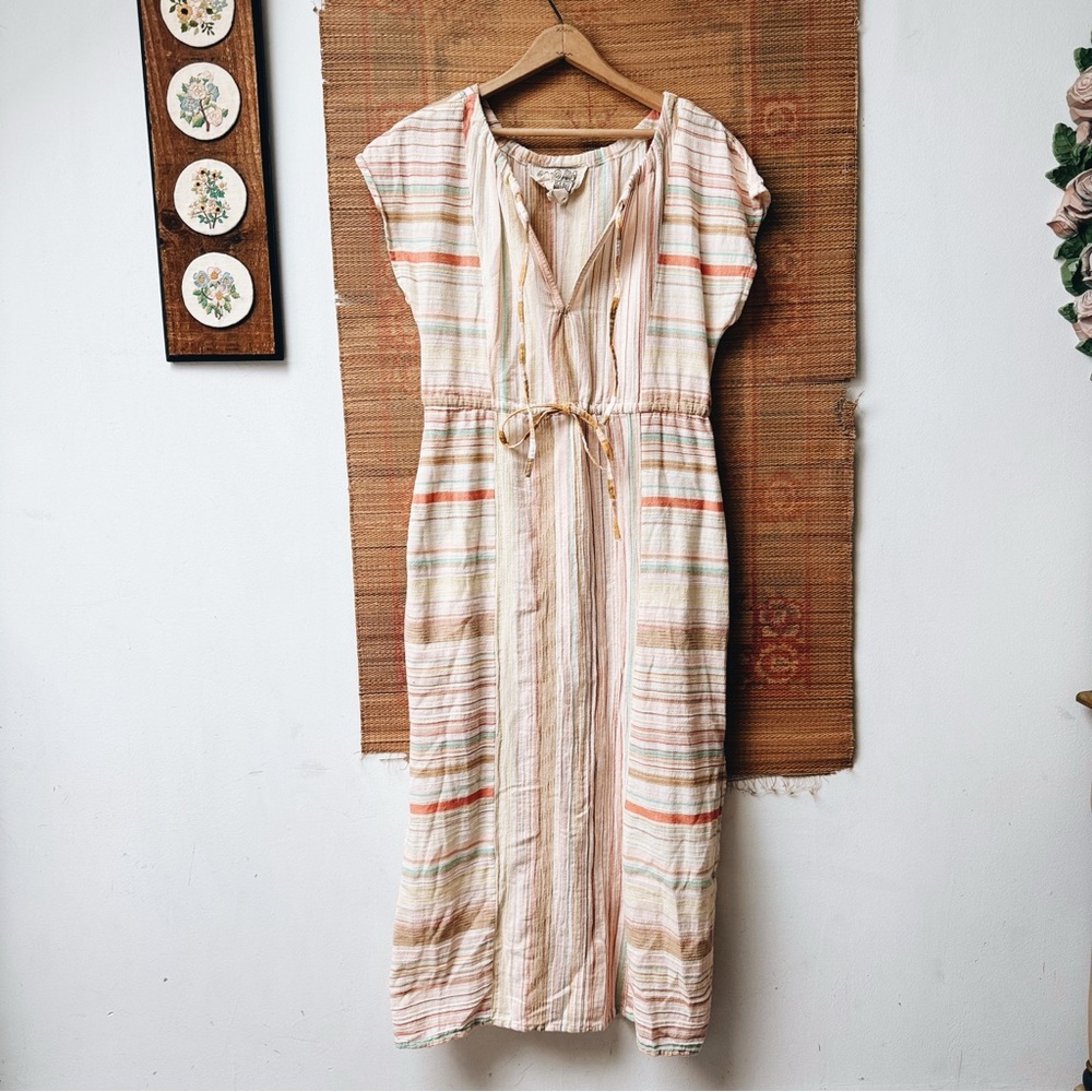 Ace & Jig Isla Cotton Midi Dress Neutral in Ray size small